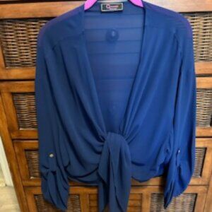 C Wonder by Christian Siriano Chiffon Shrug - Navy